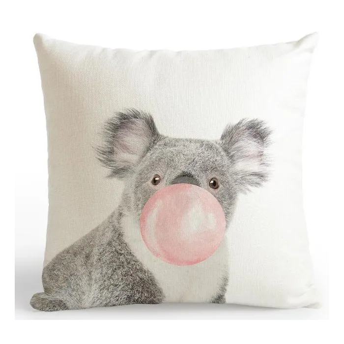 Pink printed pillowcase cushion coverKussens