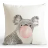 Pink printed pillowcase cushion coverKussens