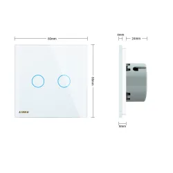 220 - 250V wall crystal glass touch switch panelVerlichting