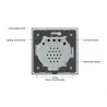 220 - 250V wall crystal glass touch switch panelVerlichting