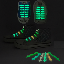 Silicone light up LED luminous shoelaces 12 pcs setSchoenen