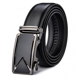 Genuine leather belt with automatic buckleBelts