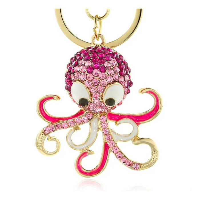 Kristallen octopus sleutelhangerSleutelhangers