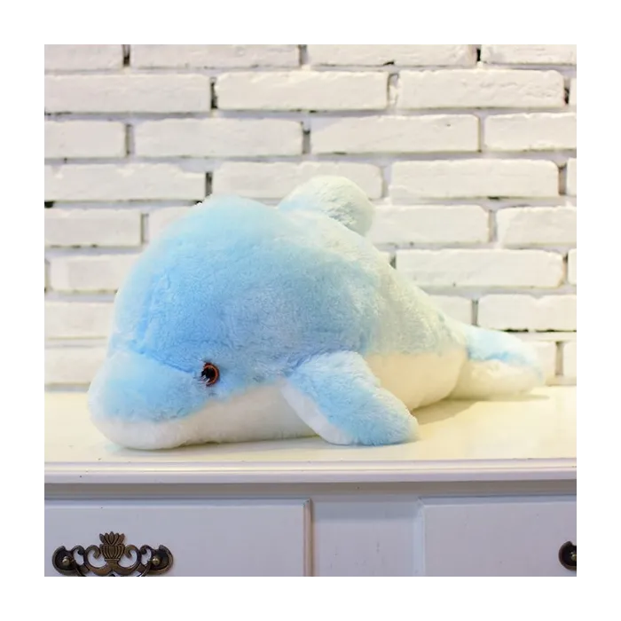 Luminous LED plush dolphin doll toy 45 cmKnuffels