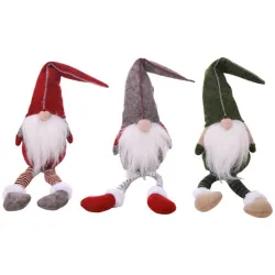 Christmas decoration long-legs sitting elf 50cmChristmas