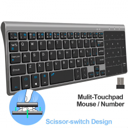 Draadloos mini toetsenbord met touchpad - Air Mouse Android Box - Windows-pcToetsenborden