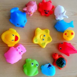 Floating squeeze rubber animals toy 13 pcsSpeelgoed