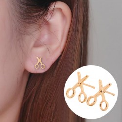 Small scissors stud earrings