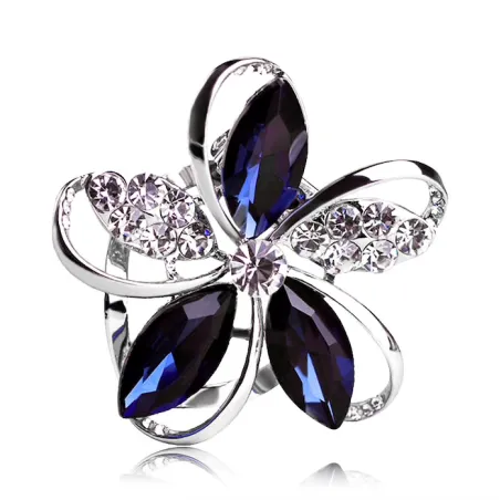 Kristal bloem brocheBroches