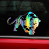 3D wild panther vinyl car sticker decal 19.5 * 13.6 cmStickers