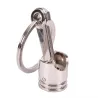 Silver engine pistol keychain keyringSleutelhangers