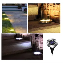 8 LED begraven in-grond solar lamp met sensor waterdichtSolar verlichting
