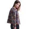 Floral design multicolor elegant short jacketJackets