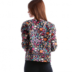 Floral design multicolor elegant short jacketJackets