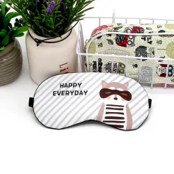 Katoenen slaapmasker - oogmasker met cartoon printSlapen