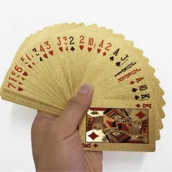 Gold foil poker playing cards waterproofHobby & verzamelingen