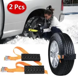 Emergency car tire anti-skid rubber chain 2 pcsWiel onderdelen