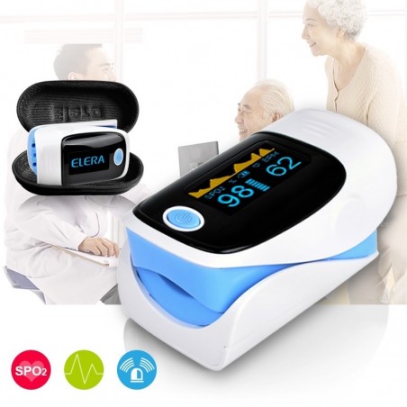 Digital finger pulse oximeter - heart beat meter - with LCD displayBlood pressure meters