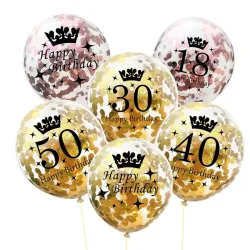 Verjaardag en jubileum latex ballonnen 12 Inch 5 stuksFeest
