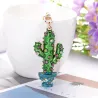 Crystal cactus keychain keyringKeyrings