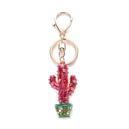 Crystal cactus keychain keyringSleutelhangers