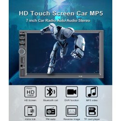 Bluetooth autoradio - DIN 2 - 7'' Inch LCD touchscreen - MP3-MP5 speler - USB - MirrorLinkDin 2
