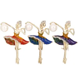 Ballerina kristallen brocheBroches
