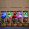 Bouquet of infinity roses in a glass vase with LED lightChristmas