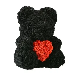 Beer van infinity rozen teddybeer met hart 40 cmValentijnsdag