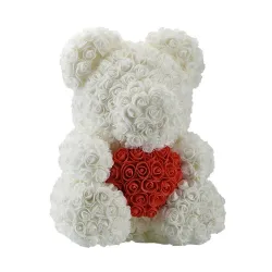 Beer van infinity rozen teddybeer met hart 40 cmValentijnsdag