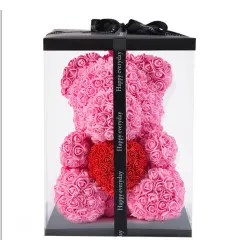 Beer van infinity rozen teddybeer met hart 40 cmValentijnsdag