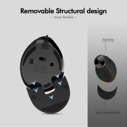 M618 Plus ergonomic vertical optical gaming wired mouse 6 buttons 4000 DPIMuizen