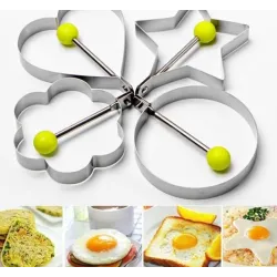 Stainless steel mould shaper for frying eggs & pancakesEiervormers