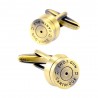 Round bronze bullet cufflinks