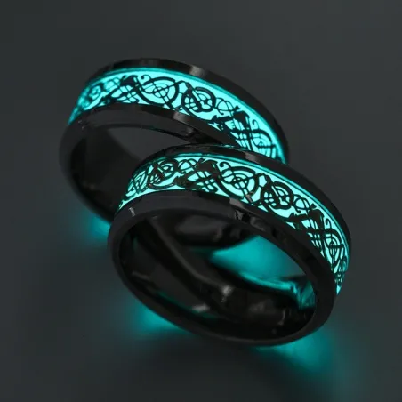 Glowing in the dark fluorescent ring unisexRingen