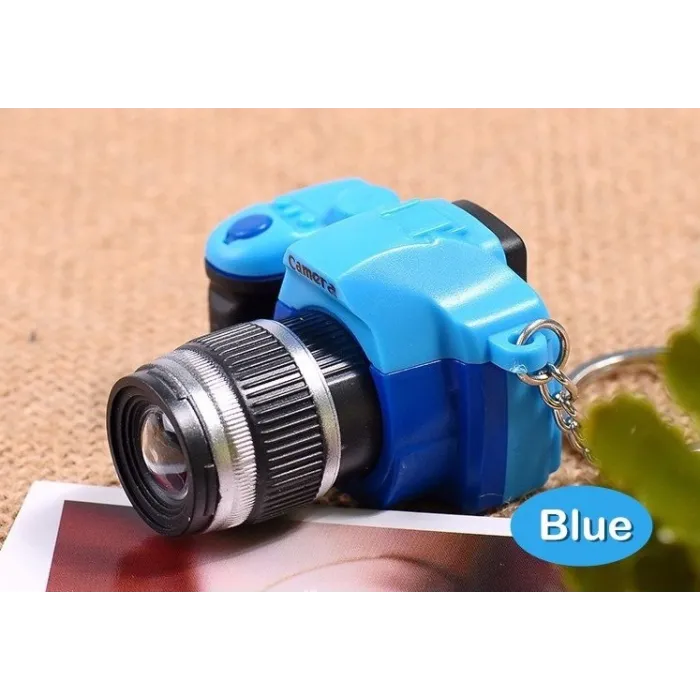 Camera keychain with flashing LED & soundKeyrings