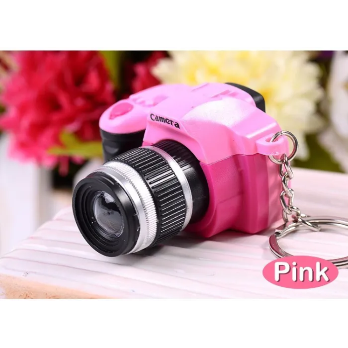 Camera keychain with flashing LED & soundKeyrings