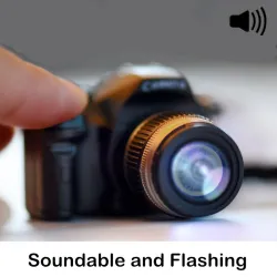 Camera sleutelhanger met knipperende LED & geluidSleutelhangers