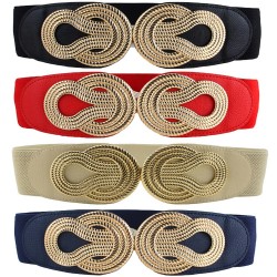 Vintage Chinese knot - elastic leather belt