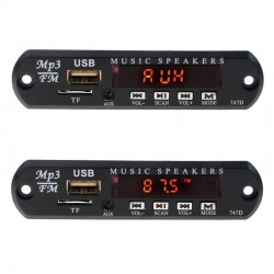 Wireless FM Empfänger - 5V 12V Auto MP3 Player - Audiomodul Radio - Wma TF USB 3,5mm AUX Lautsprecher