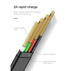 Baseus - fast charging - flat micro USB data cableKabels