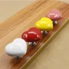 Ceramic heart - furniture handle - knobMeubels