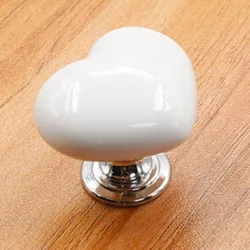 Ceramic heart - furniture handle - knobFurniture