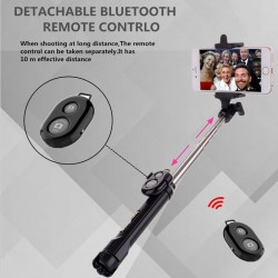 Tripod Bluetooth Selfie Stick mit Shutter-Taste für Smartphone