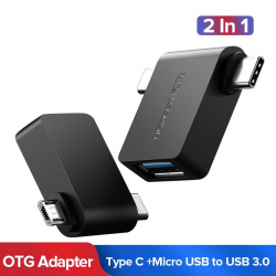 Ugreen 2 in 1 OTG cable adapter - micro USB - type C to USBCables