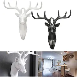 2017 Nieuwe Dier Herten Stags Head Haak Muur Hanger Rack Houder Hars Home Decoratieve Mounted HangerKaarsen & Houders