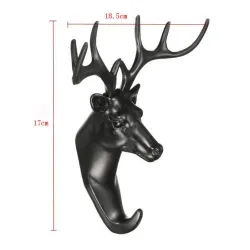 2017 Nieuwe Dier Herten Stags Head Haak Muur Hanger Rack Houder Hars Home Decoratieve Mounted HangerKaarsen & Houders