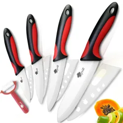 Keramische Mes Keukenmessen 3 4 5 6 inch met Dunschiller Chef Paring Fruit Groente Utility Slicer MeKeramisch