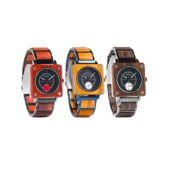 Sandalwood quartz modern watchHorloges