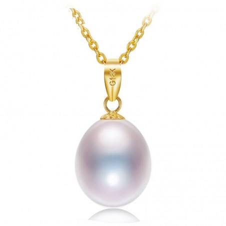 Luxury gold necklace with pearl 45cmHalskettingen